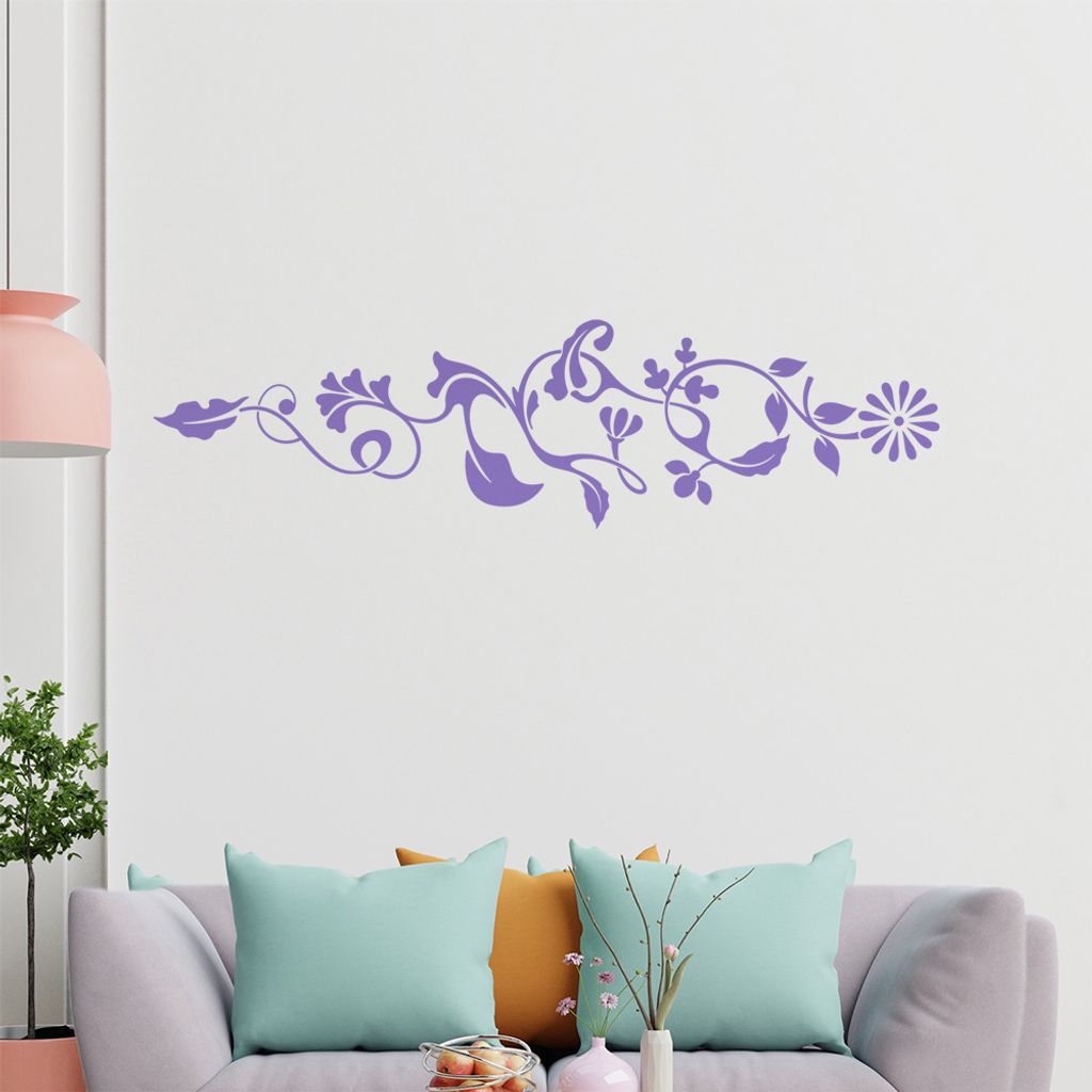verschiedene Blätter - Pflanze - Kleeblatt Wandtattoo in 6 Größen - Wandaufkleber Wall Sticker - Dekoration, Küche, Wohnzimmer, Schlafzimmer, B...