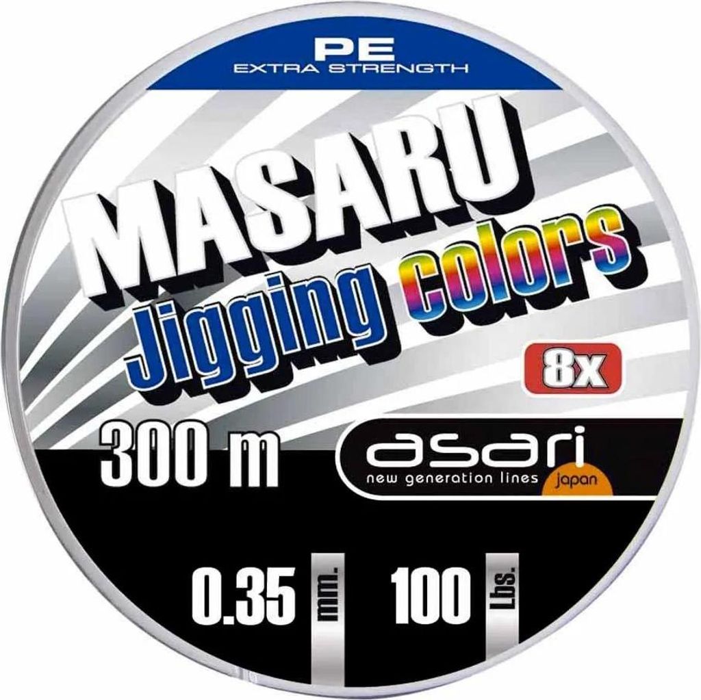 Asari Masaru Jigging Geflochtene Schnur 300 M Mehrfarbig 0.300 mm Mehrfarbig 0.300 mm