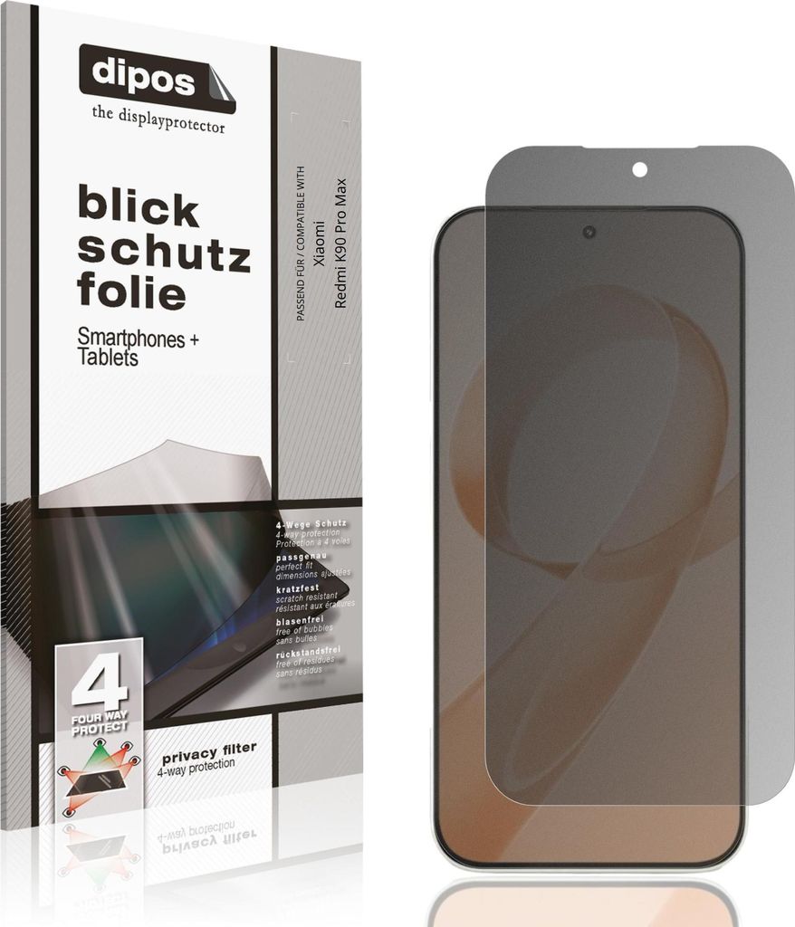 Blickschutzfolie für Xiaomi Redmi K90 Pro Max matt Schutzfolie Folie Display Schutz dipos
