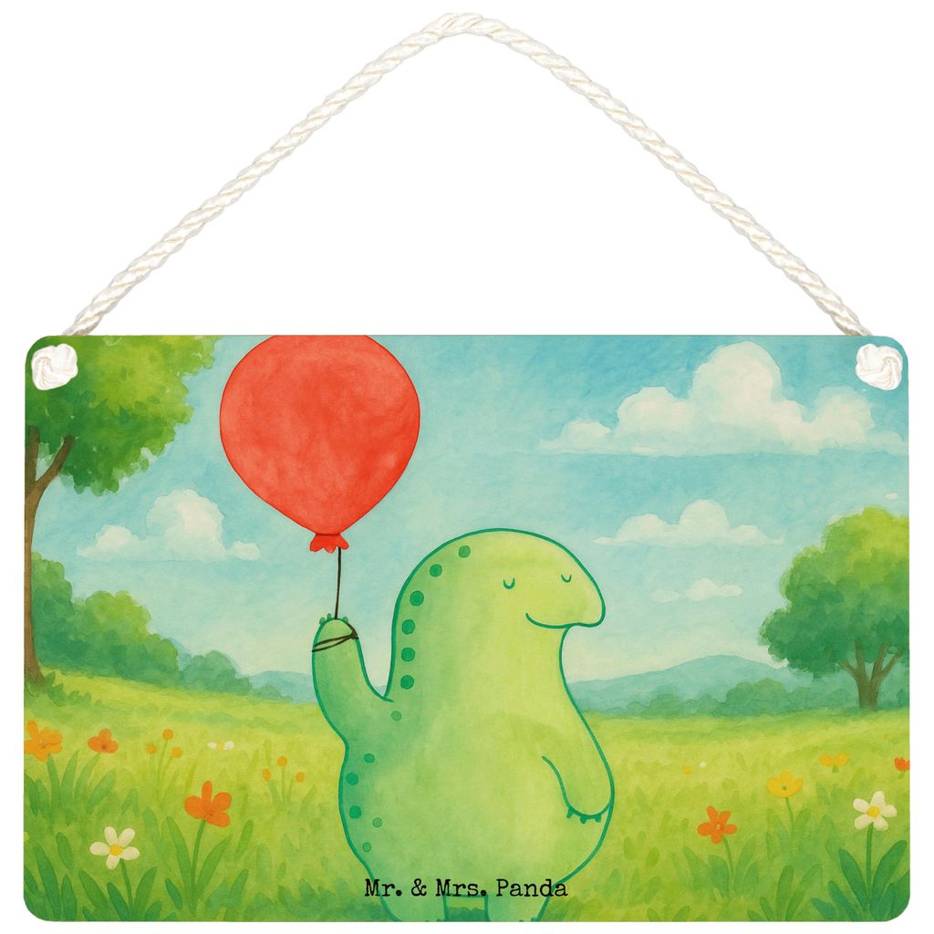 Mr. & Mrs. Panda Schild Schildkröte Luftballon Design DIN A5 - Weiß - Geschenk, Wandbild Holz, Schildkröten, Jahrmarkt, kleine aufmerksamkeit, T...