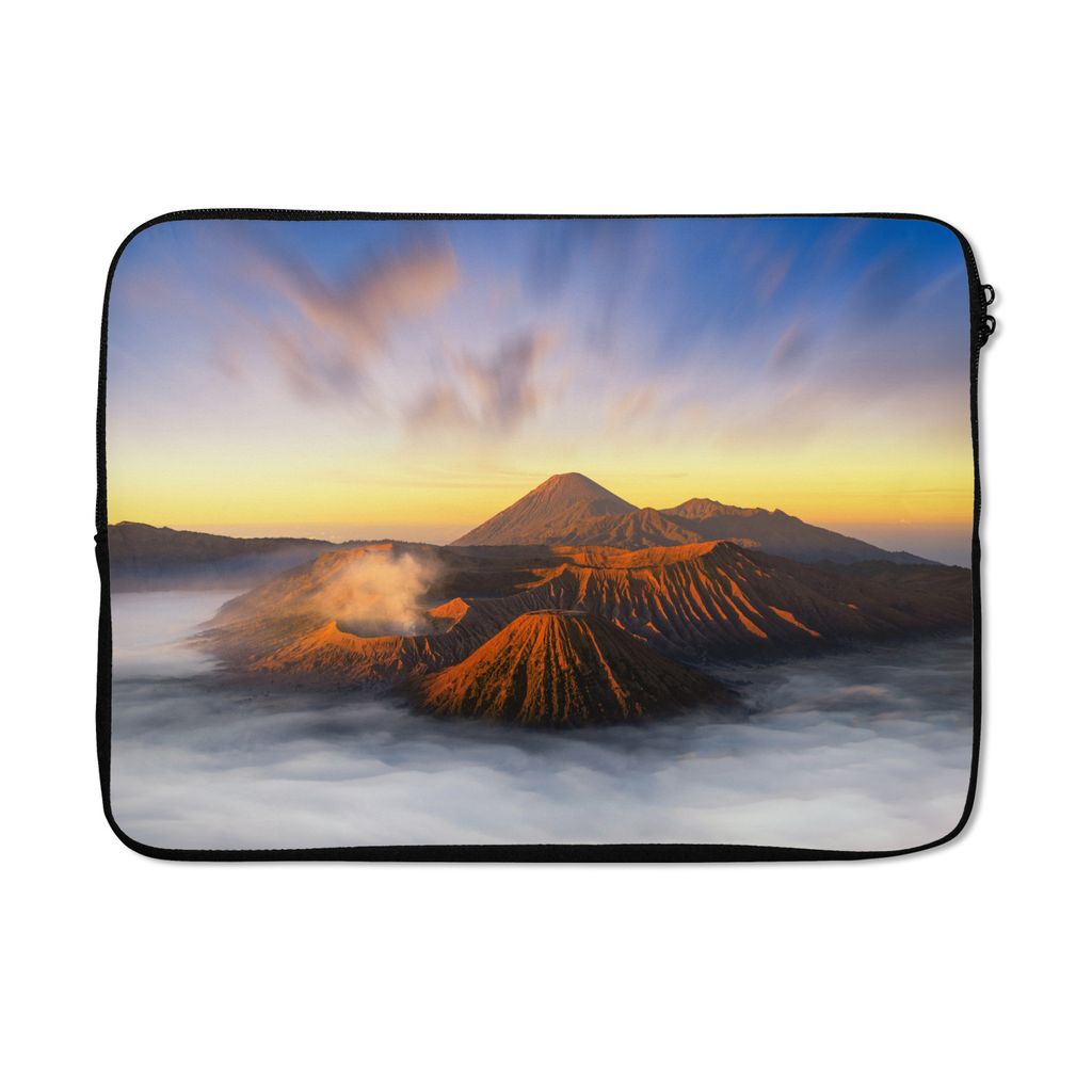 MuchoWow Laptop Hülle 14 ZollSonnenaufgang im Bromo Tengger Semeru National Park in Indonesien Laptoptasche - Laptoptasche - Stoßsicher - Schut...