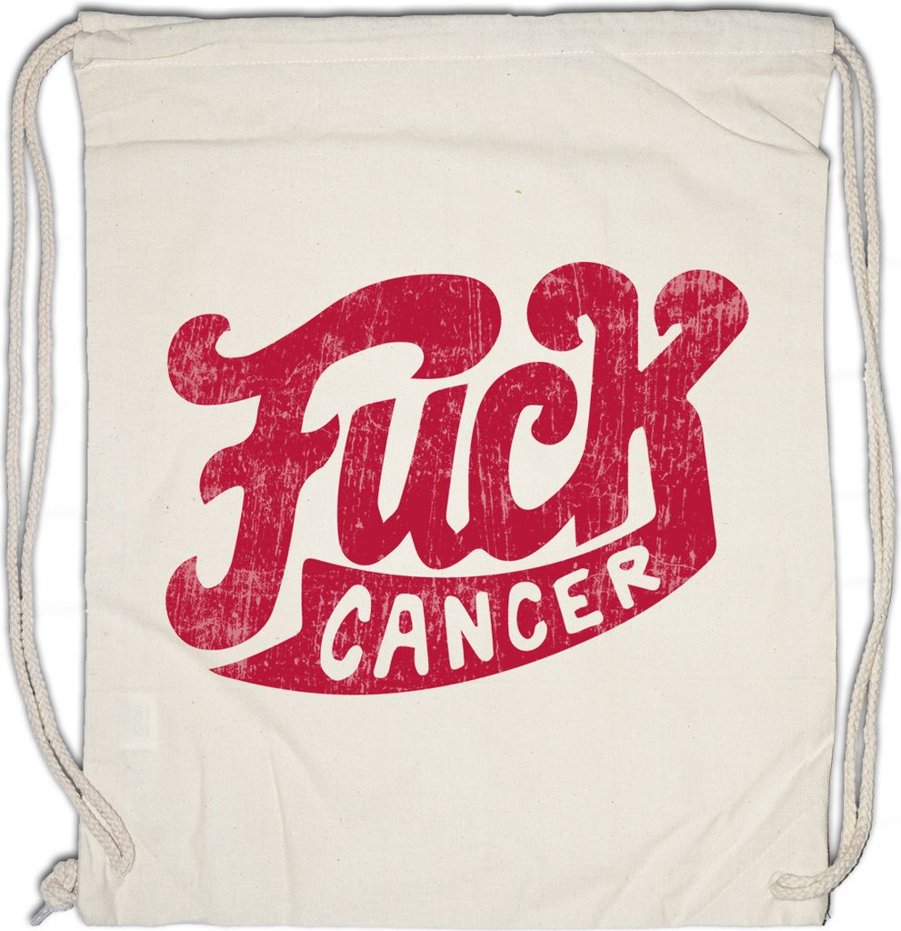 Urban Backwoods Fuck Cancer, Turnbeutel, Farbe: Beige