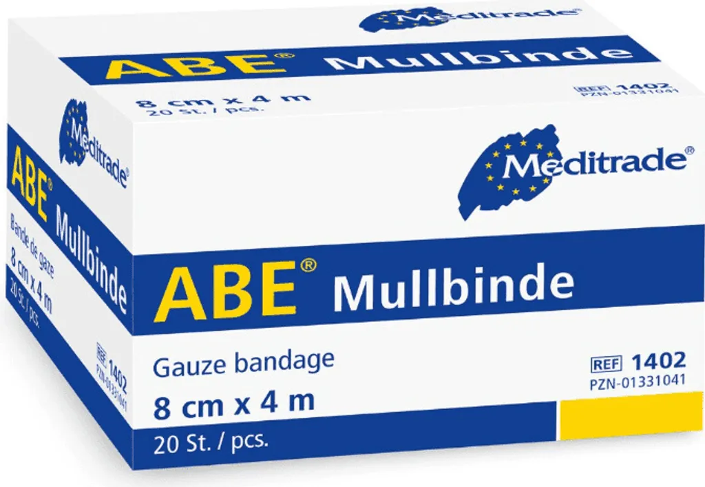 Meditrade® 1401 Meditrade® Mullbinden ABE® 1401 weiß 6,0 cm x 4,0 m, 20 St.