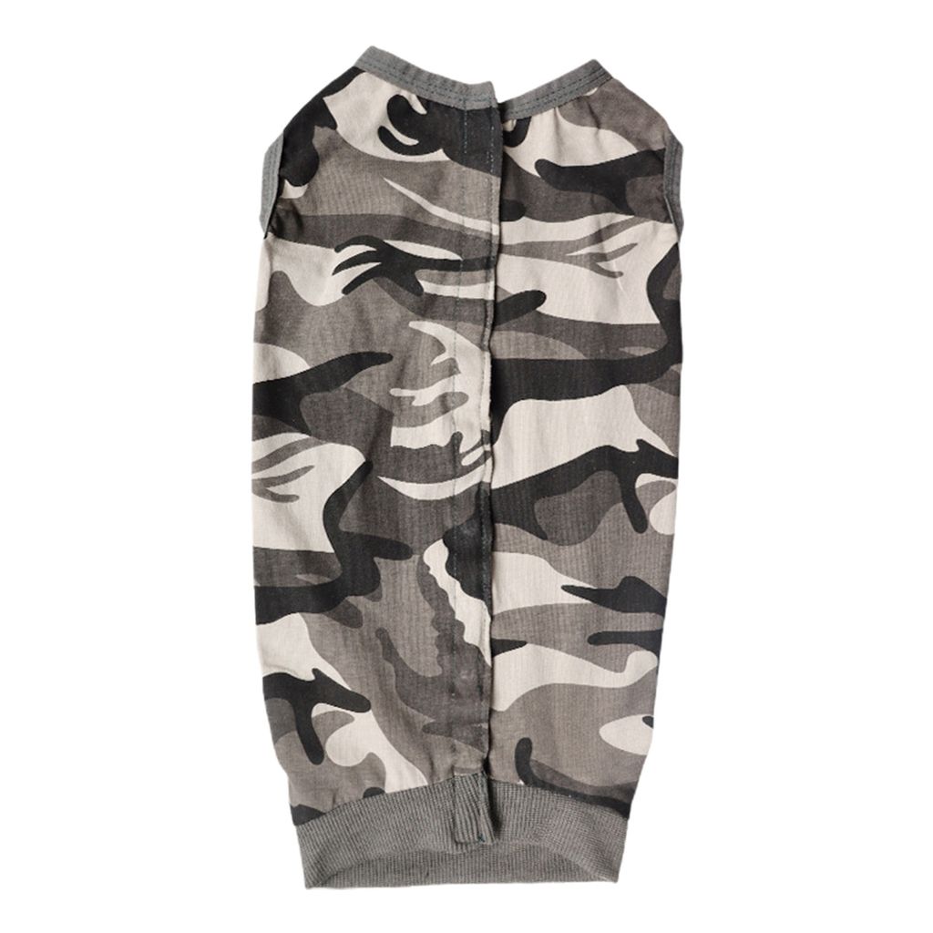 Genesungsanzug für Haustiere, hochelastischer Hunde-Overall mit Camouflage-Print, Pyjama, OP-Kittel, Weste, Wickeltuch für kleine, mittelgroße u...