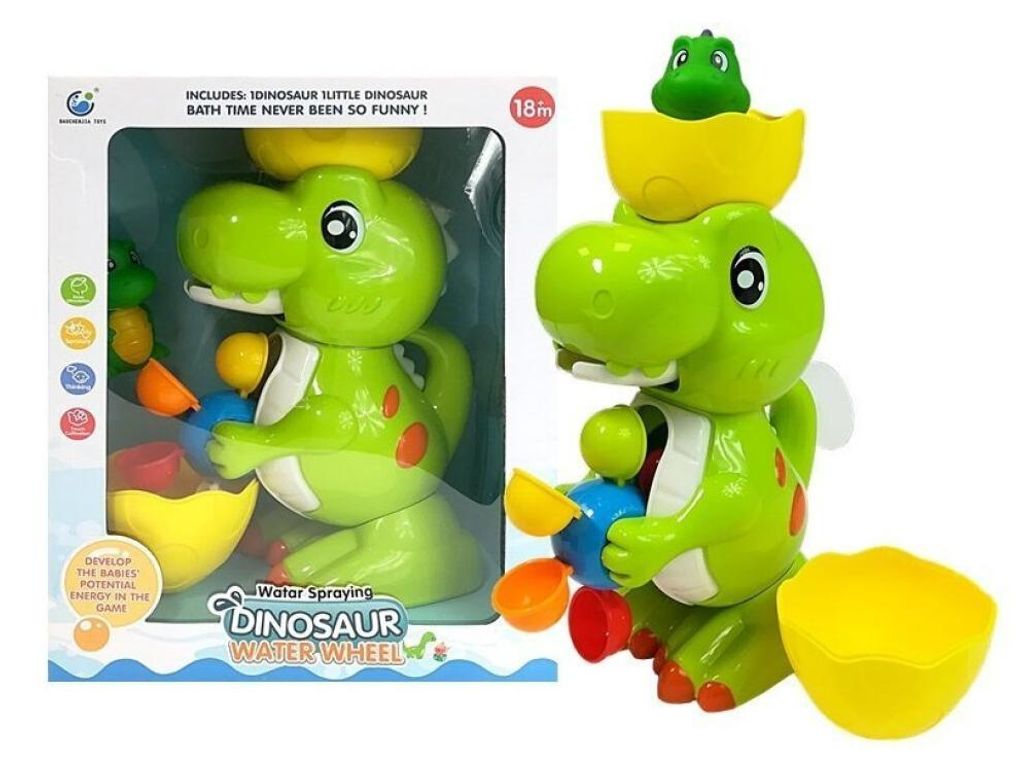 LeanToys Wasserspielzeug Dinosaurier mit Wassermühle und Produktbild 