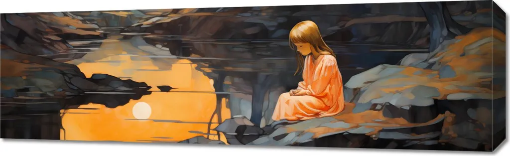 Quadro 100x30cm Incanto del tramonto - Tela Moderna per Soggiorno