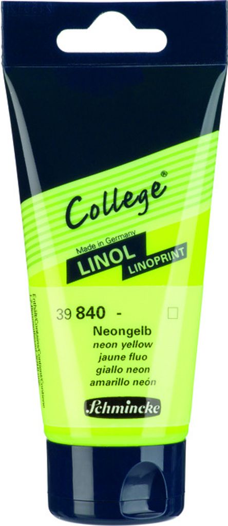 Schmincke College Linol Neongelb 75ml 39840013 Linoldruck Produktbild 
