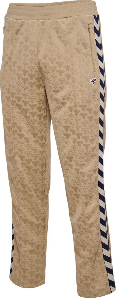 Hummel Archive Regular Poly Pants AOP Hose Trainingshose Sporthose Jogginghose beige/gold/blau 227579-8173, Größe:L