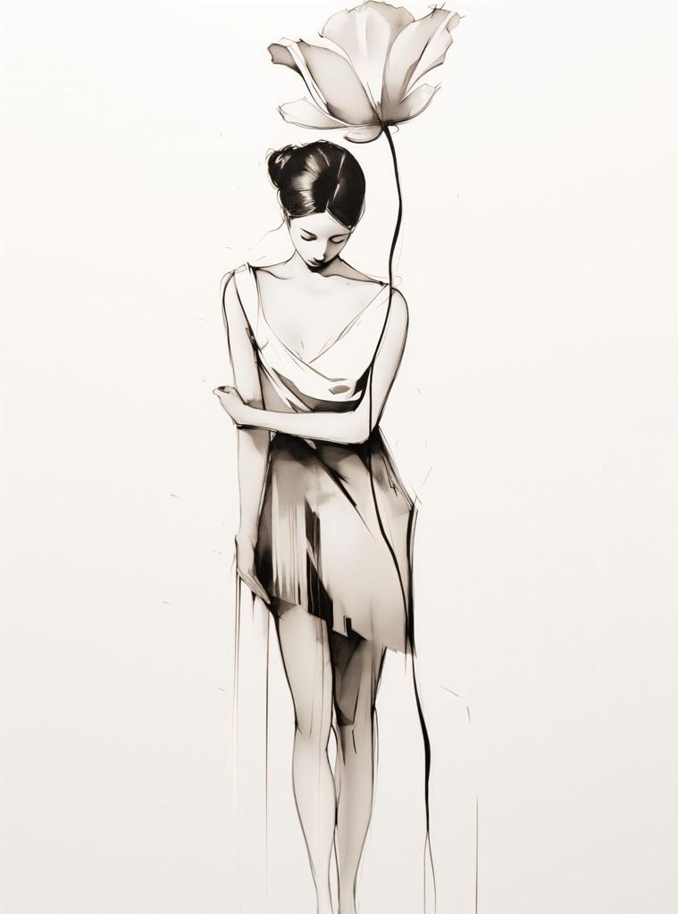 Plakat 50x70cm Einsame Blüten Muse