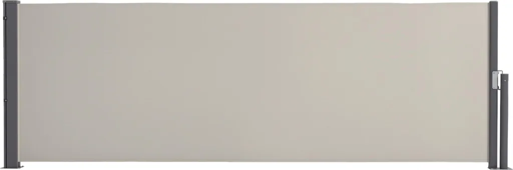 Brise-vue latéral Outsunny 3x1m rétractable en polyester gris anti-UV