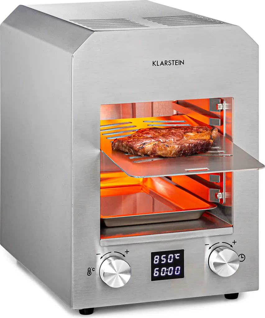 Barbecue Inox 2200W Hannibal : Cuisson Flash 850°C pour Viandes Extra