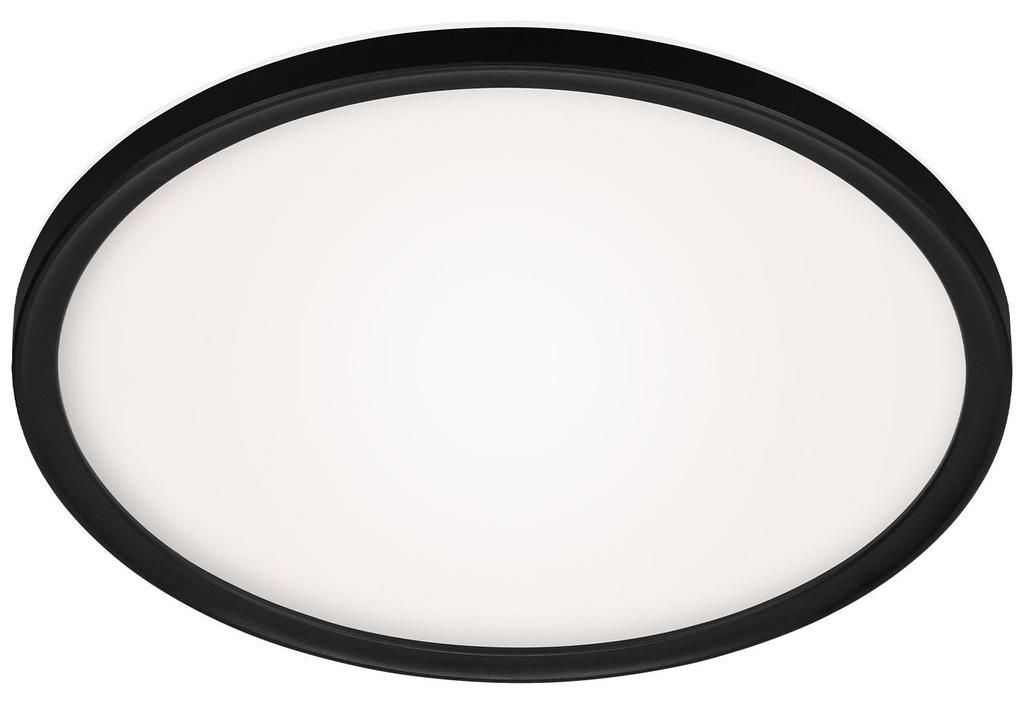LED Bad-Deckenleuchte, schwarz, LED/22W Produktbild 