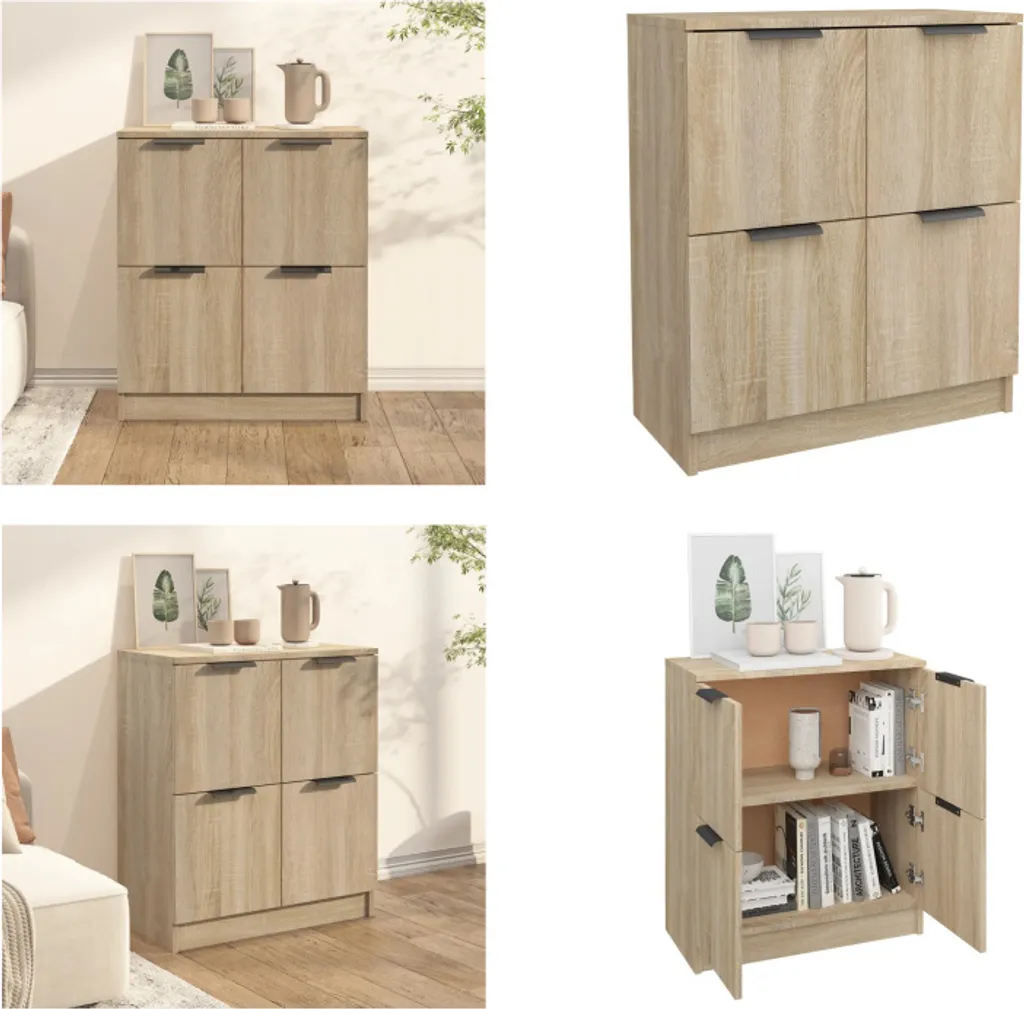 vidaXL Credenza in rovere Sonoma 60x30x70 cm in legno - Credenza - Credenza - Armadio - Armadio portaoggetti
