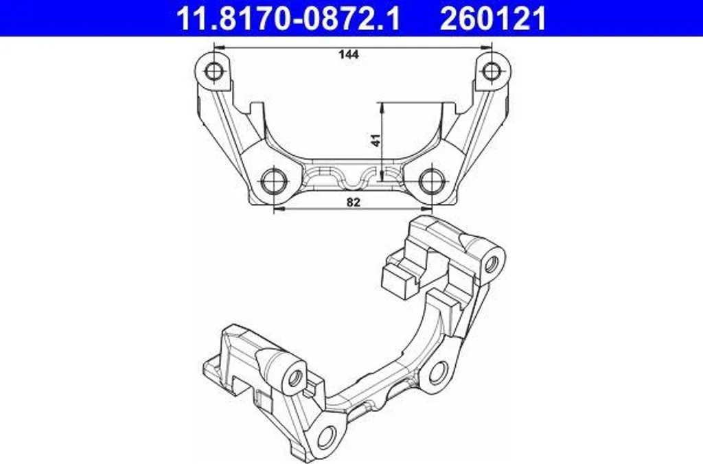 Support étrier frein ATE en acier renforcé pour Espace et Laguna 440010015R