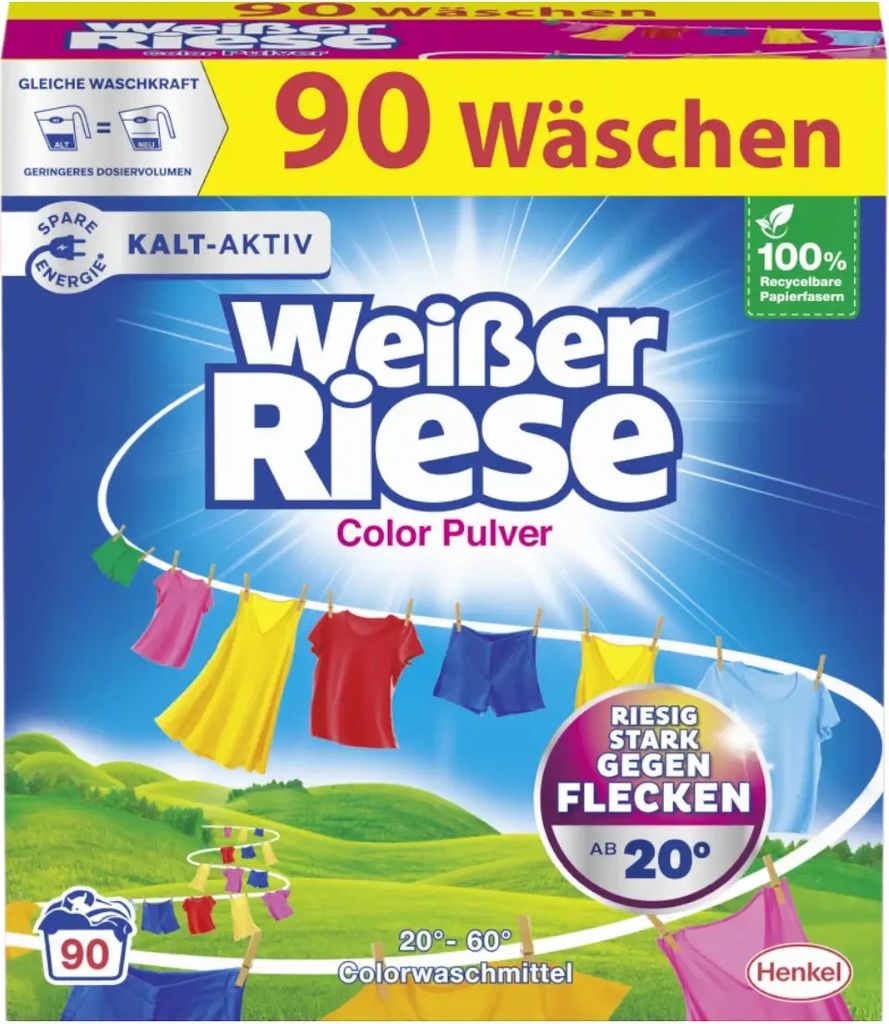 WEIßER RIESE Colorwaschmittel Color Pulver 90WL Produktbild 7