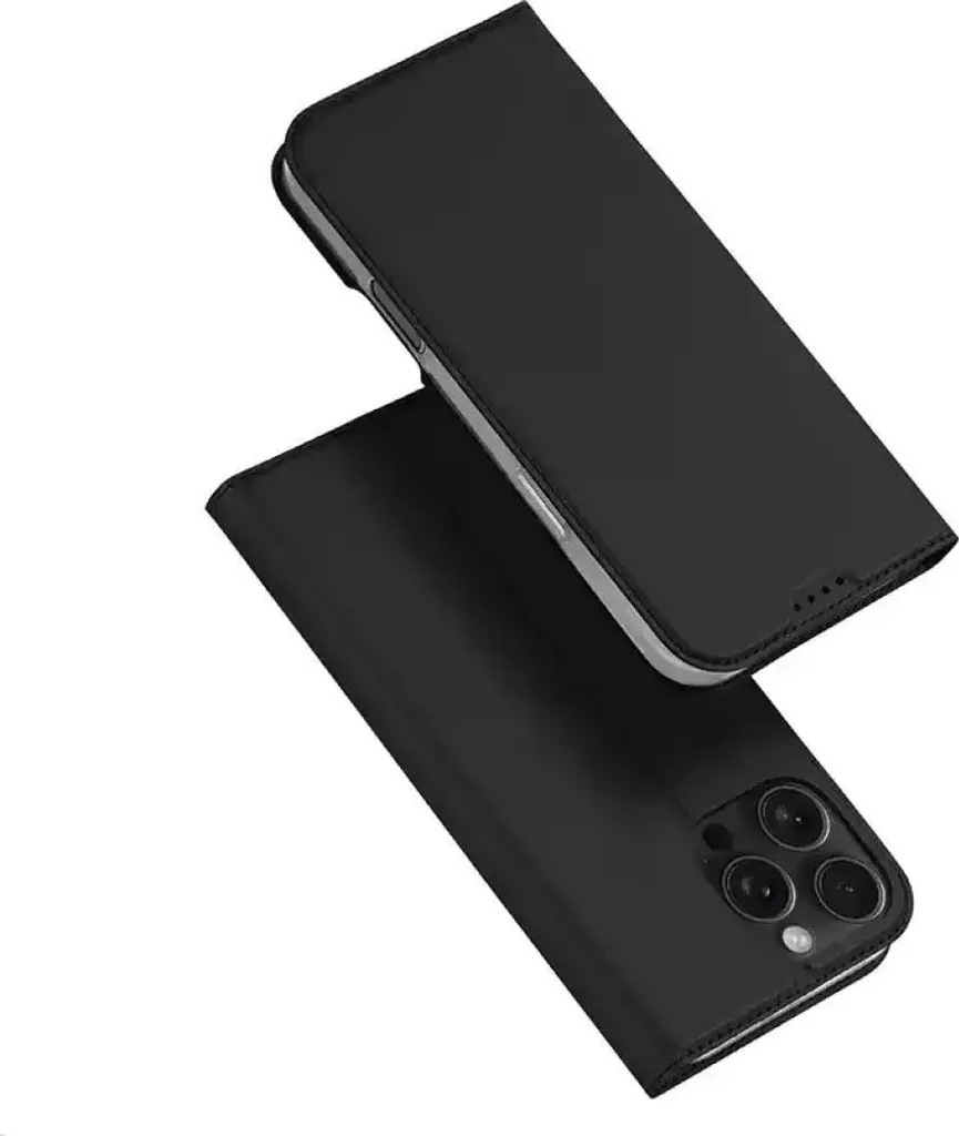 Étui à Rabat iPhone 16 Pro Max Dux Ducis Noir - Coque Portefeuille Fine