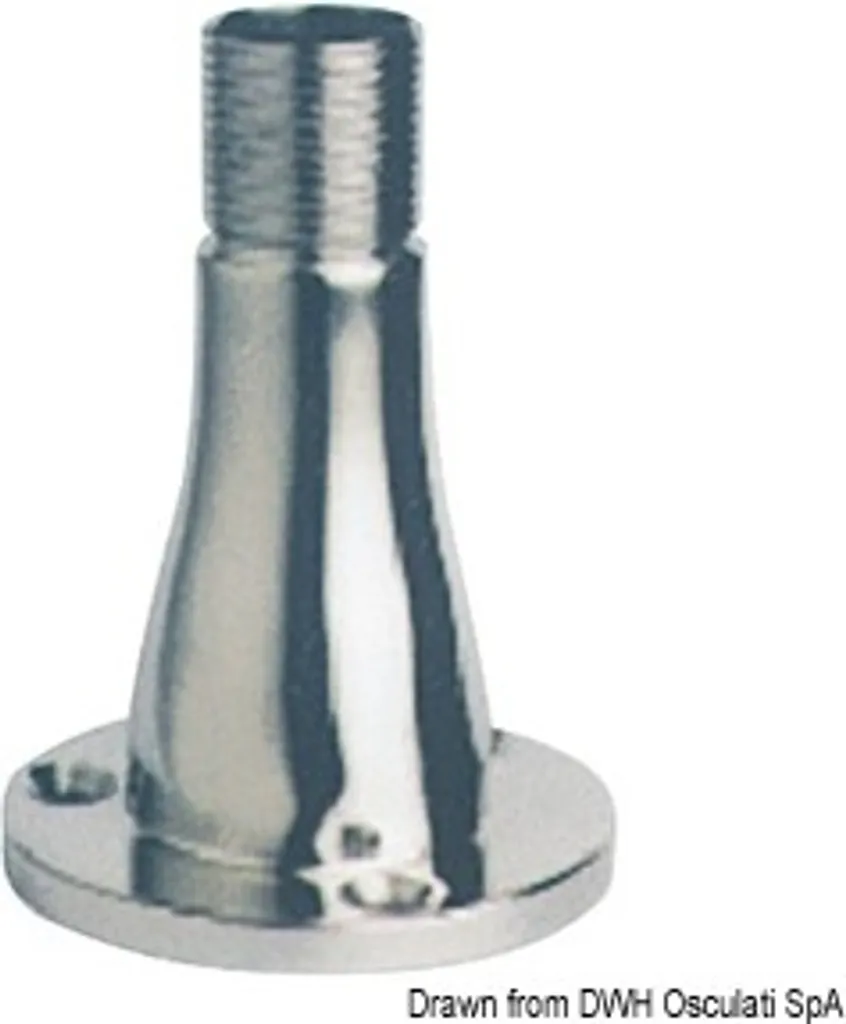 Socle d'antenne Glomex AISI316 poli 150mm - Support de fixation inox
