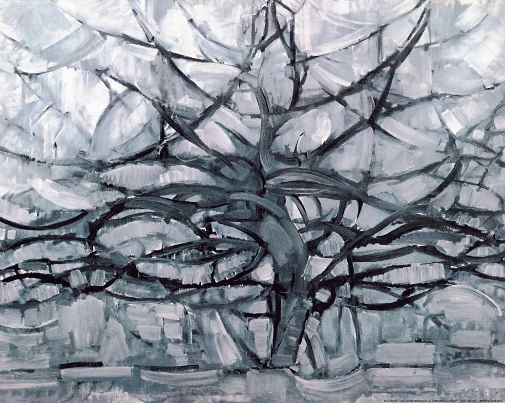 Piet Mondrian Kunstdruck Bild - Der Graue Baum, 1912 (40 x 50 cm)