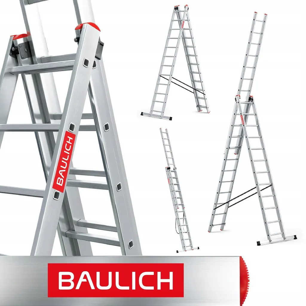 Échelle multifonctionnelle en aluminium de 8m pour travaux extérieurs