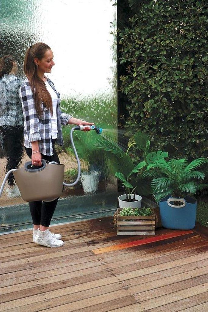 Schiebe-Gartenschlauch-Set, 30m, mit praktischem Aufbewahrungsbeutel
