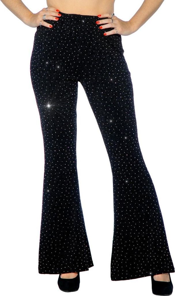 Disco Leggings für Damen schwarz Größe: 48