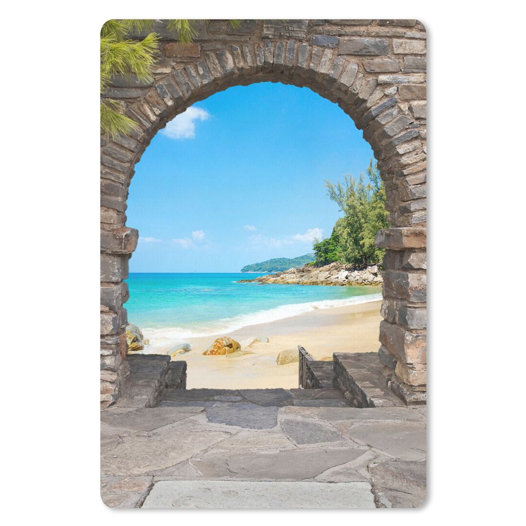 MuchoWow Mauspad Mousepad Transparent - Strand - Tropisch - Sommer 18x27 cm - Mousepads - Maus Mat - Pad - Mausunterlage
