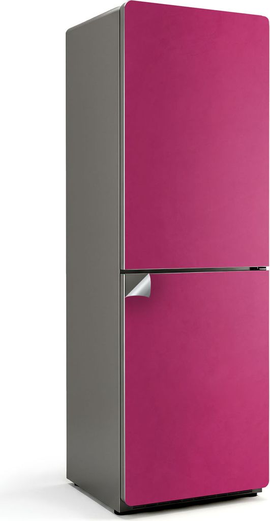 Farbe Rosa – Kühlschrank Aufkleber – Klebefolie Kühlschrank – Kühlschrank Dekor – Kühlschrankfolie selbstklebend – Küchen Dekoration...