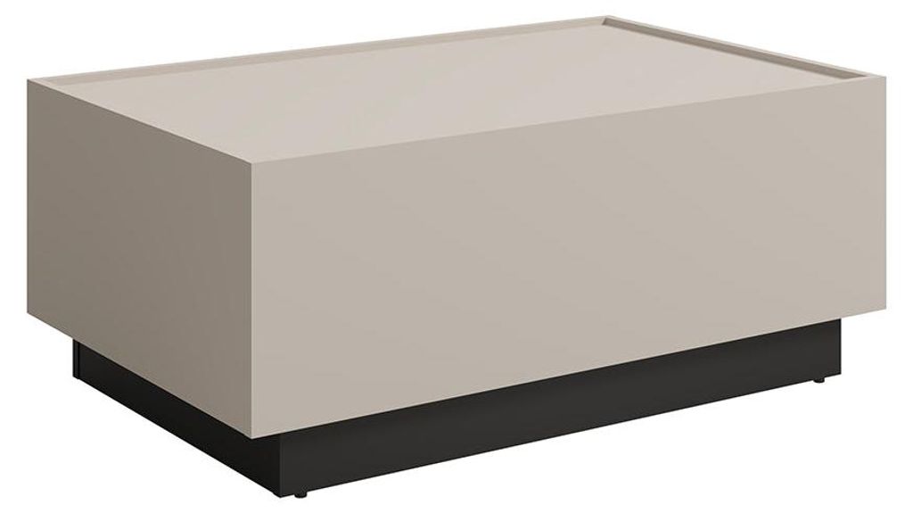 Couchtisch Ekko , Kaschmir und Schwarz, 90-169.5cm Produktbild 