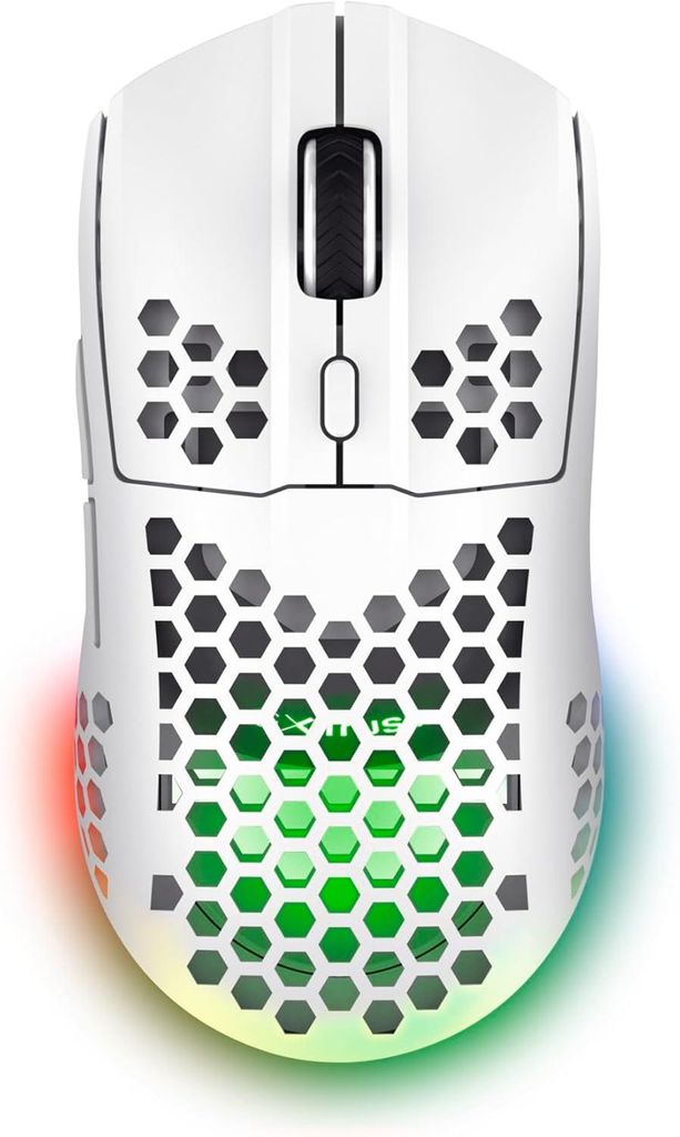 Kabellose Gaming-Maus Helox GXT 929, Ultraleicht 75g, 80h Akku, 2,4-GHz USB Empfänger, Einstellbare DPI 800-4800, 6 programmierbare Tasten, PC MMO