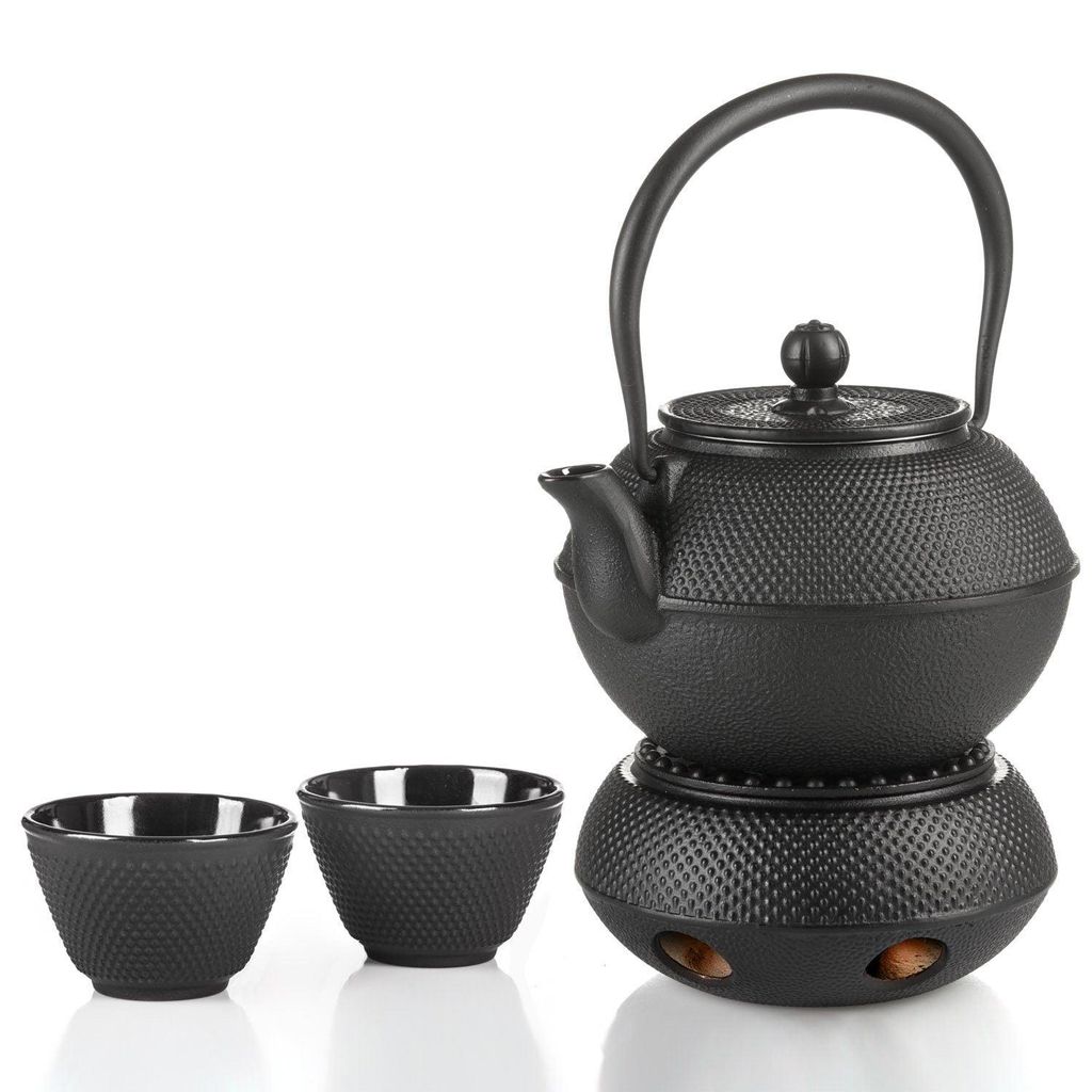 Service à thé en fonte Dimono noir – Théière de 1,3 L avec Image du produit 