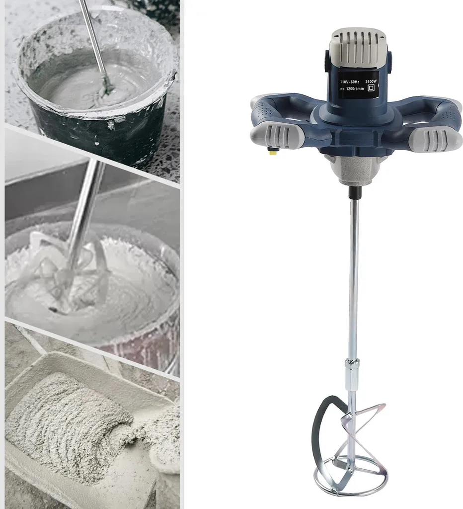Malaxeur mélangeur bleu 1400W avec 6 vitesses et rotation 1200tr