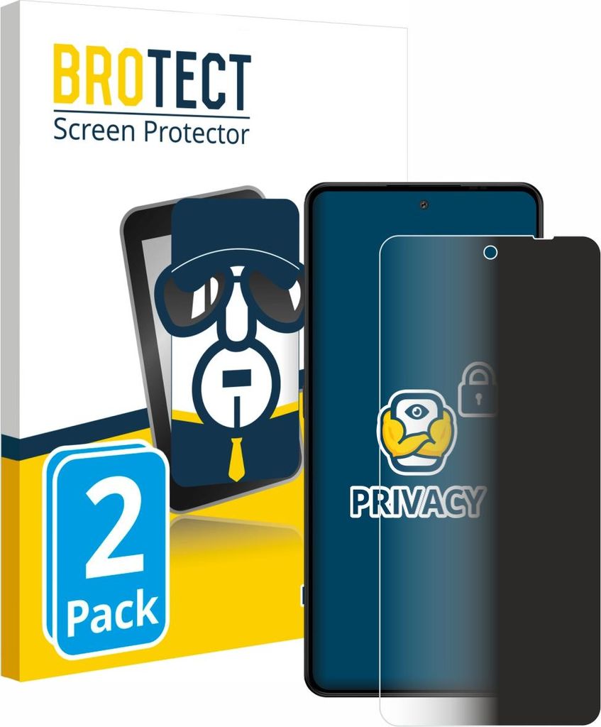 2x BROTECT Sichtschutzfolie für Gigaset GS6 Anti-Spy Privacy Sichtschutz Blickschutz Folie Blaulicht-Schutz