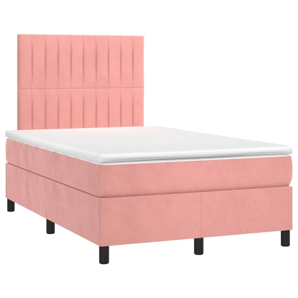 Maison Exclusive - Boxspringbett mit Matratze Rosa 120x190 cm Samt