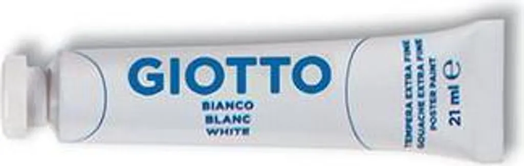 Peinture à la Détrempe Giotto 355001 Blanche 21 ml Anti-Craquelures