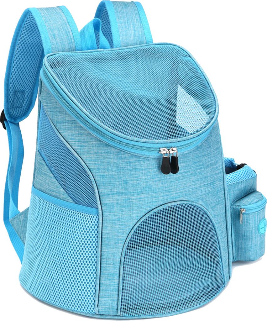 Pet Carrier Rucksack atmungsaktives Mesh faltbare tragbare Hundetasche mit Snacktasche zum Wandercamping