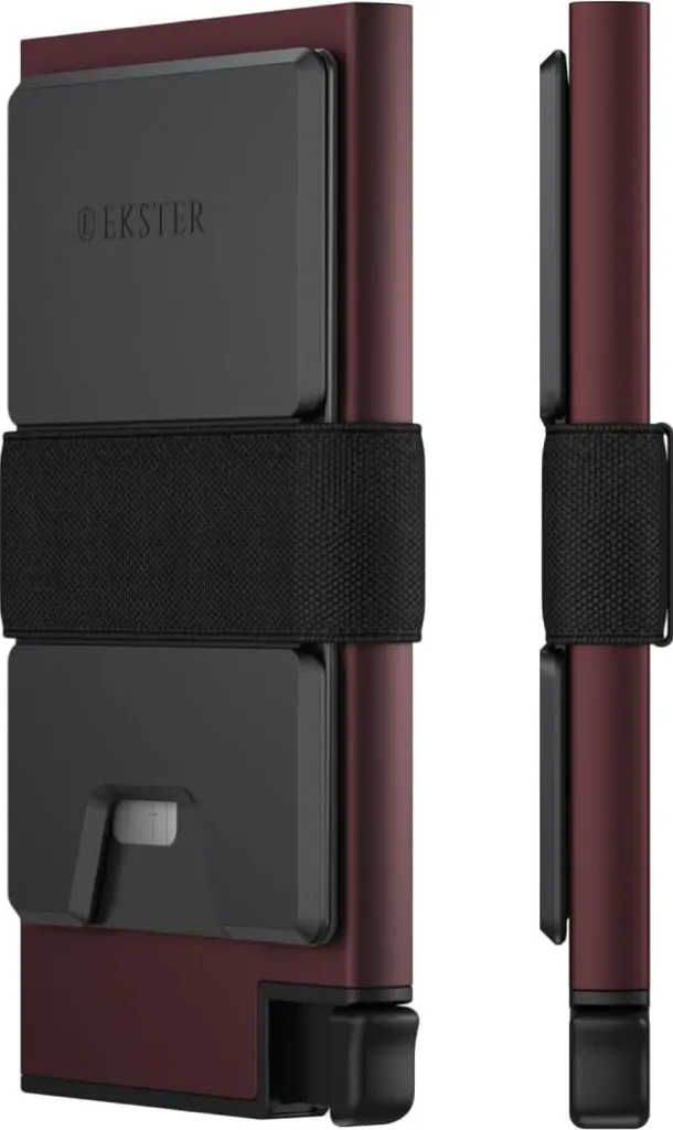 Portacarte Alluminio Rosso RFID - Slim Wallet Anti-Clonazione Elegante