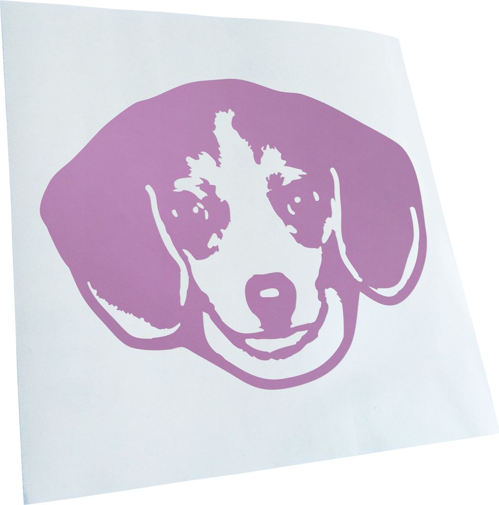 Kiwistar - Autoaufkleber - Pocket beagle Hund - Flieder - 50x38cm - Aufkleber für Auto, Laptop, Fahrrad, LKW, Motorrad mehrfarbig JDM Decal Racing