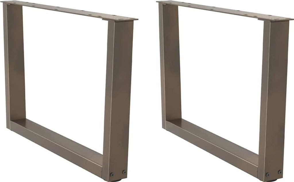 Möbel Esstisch Beine V-Form 2 Stück Naturstahl 70x(42-43,3) cm Stahl - Tischbeine 4012639