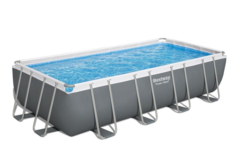 Bestway Power Steel 549x274x122 cm (549x274x122 cm) Rohr-Aufstellbecken mit 5.678 L/H Sandfilter, Leiter, Abdeckung und Chemikalienspender