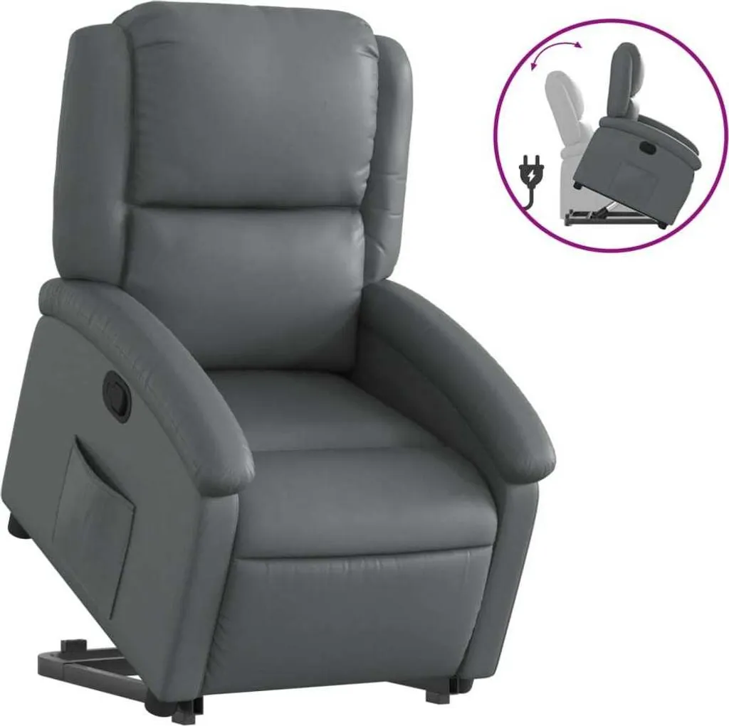 Fauteuil inclinable Gris idéal pour la Lecture et le Repos du Soir