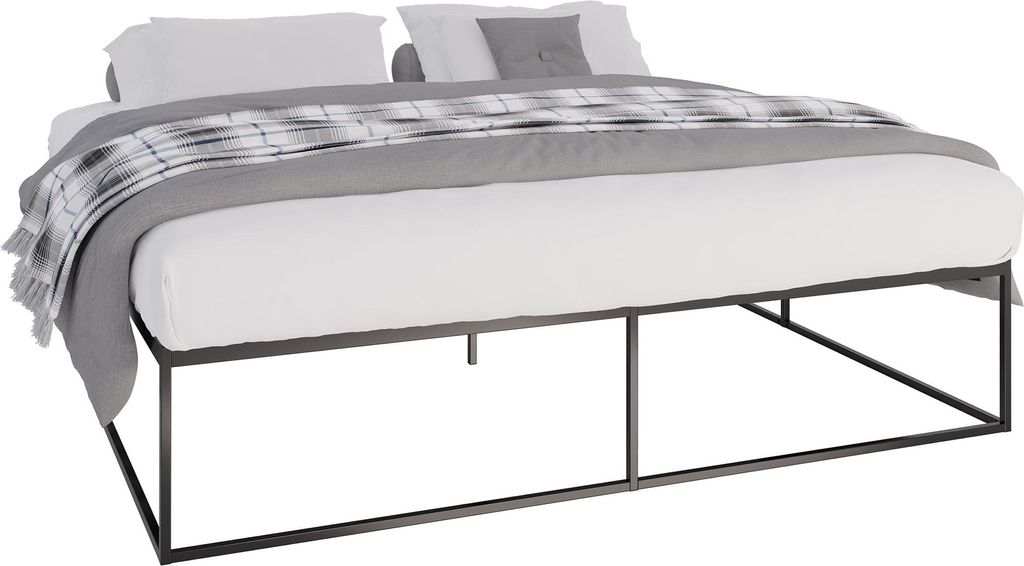 CLP Metallbett Scala schwarz Größe 200x200x46 cm Produktbild 