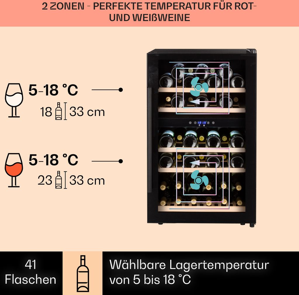 Klarstein Weinkühlschrank, Getränkekühlschrank Schmal, 2 Produktbild 3