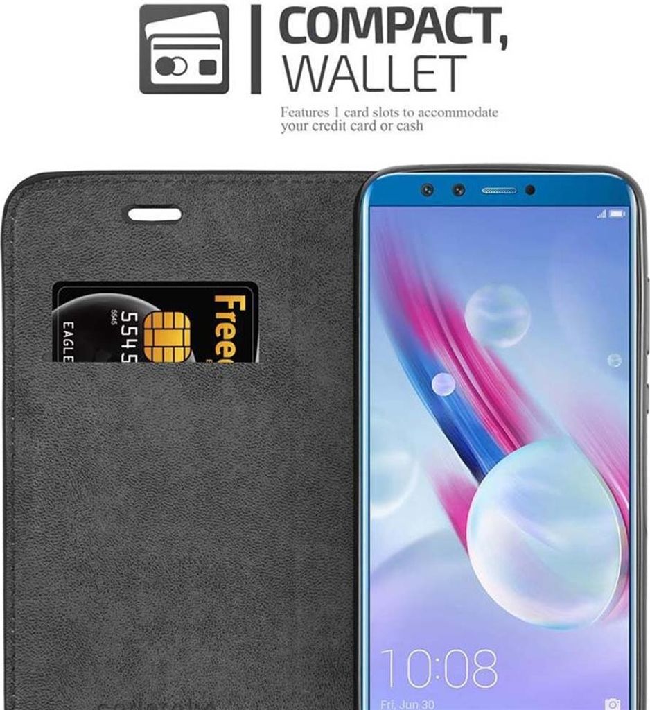 Cadorabo Custodia per Huawei P20 LITE in BRUNO CAFFÈ - Protezione in Stile Flip con Chiusura Magnetica - Case Cover Wallet Book Etui