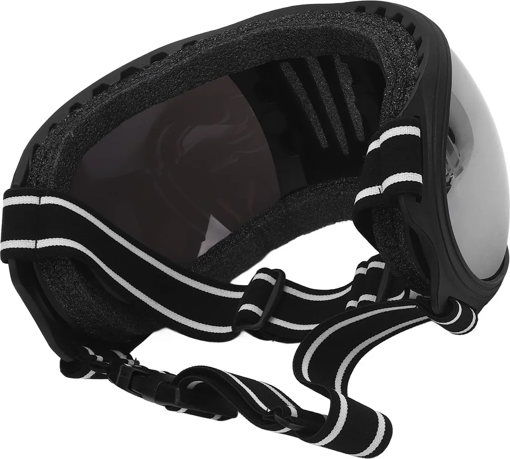 Lunettes de course hippique en plastique argenté anti-sable et vent