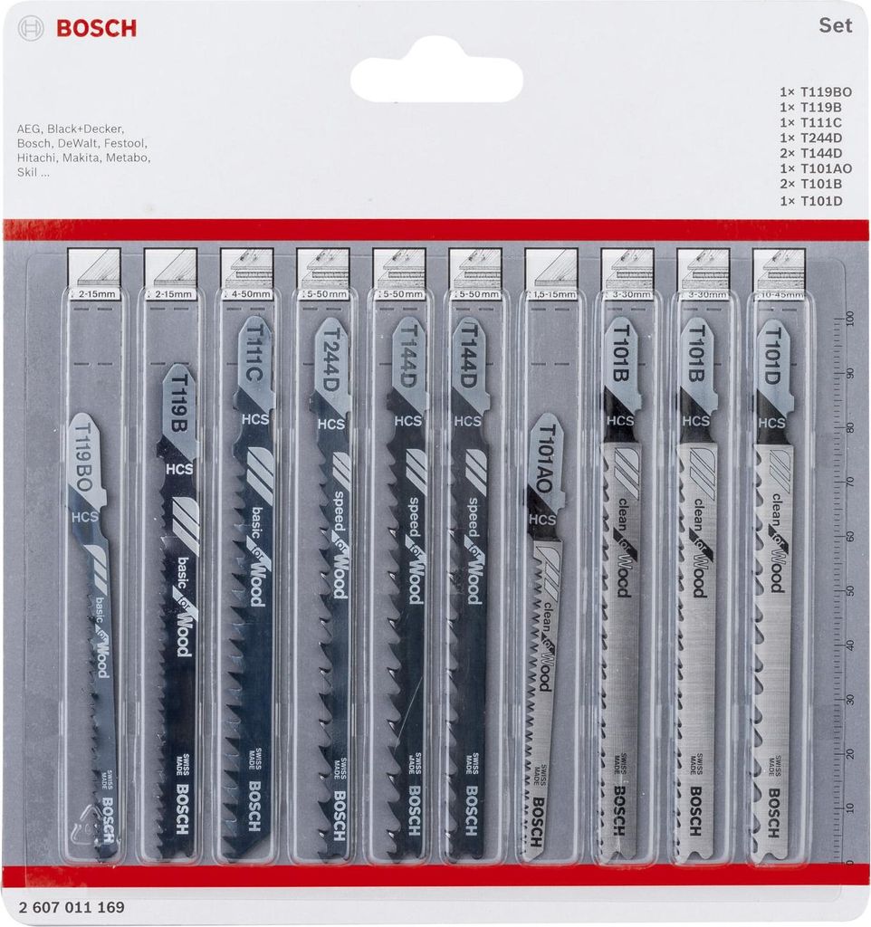 jeu de 10 lames de scie sauteuse pour Wood, tige en T Image du produit 