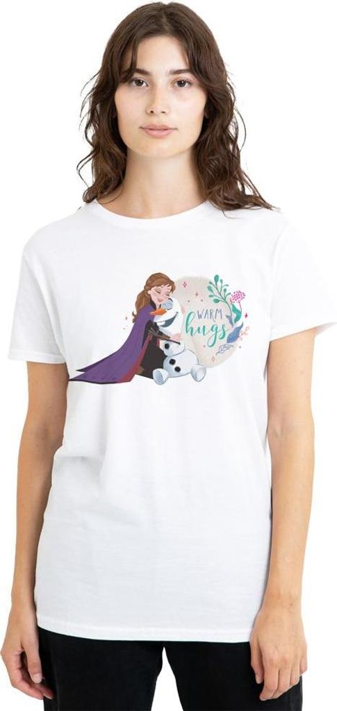 Frozen - "Like Warm Hugs" T-Shirt für Damen TV24340 (XL) (Weiß)