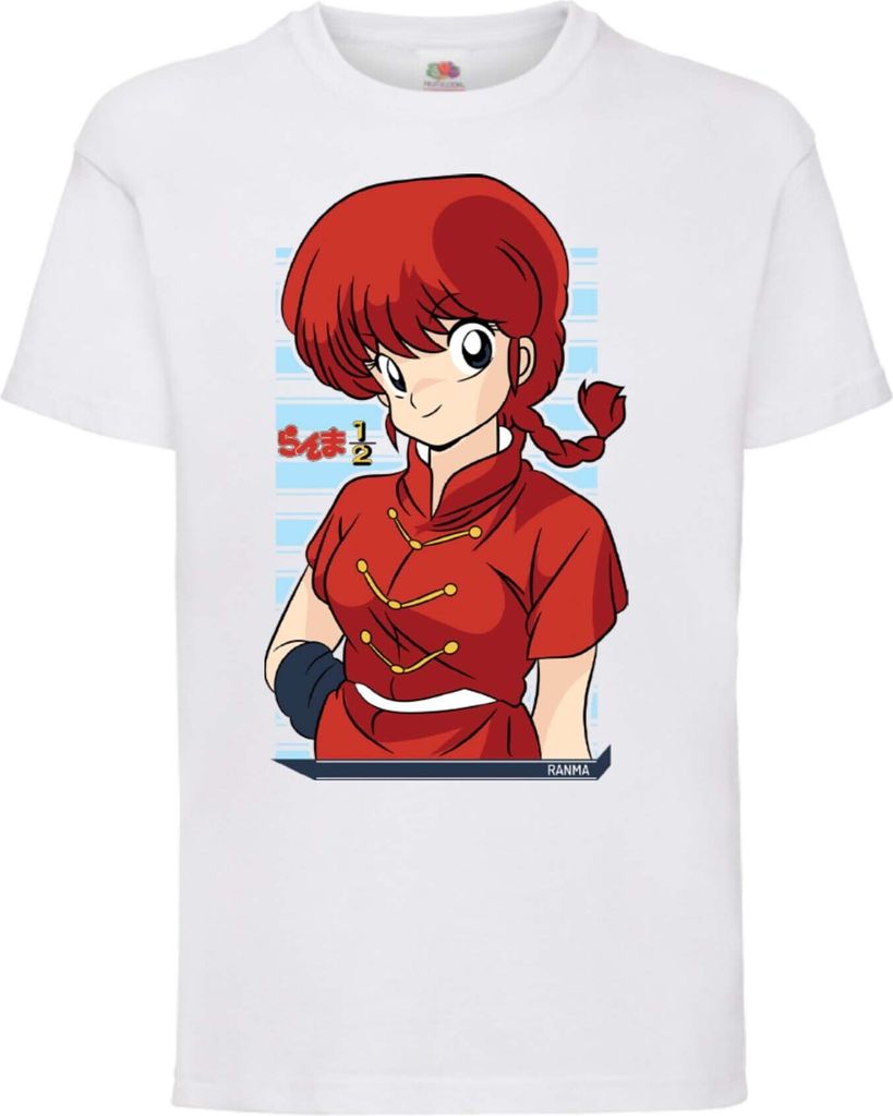 Kinder T-Shirt Ranma Saotome, 12-13 Jahr - 152 / Weiß
