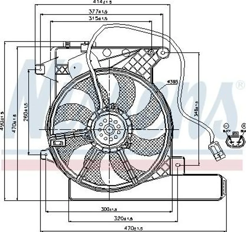 Ventilateur de radiateur NISSENS 85203 OE 1314557 pour Meriva A