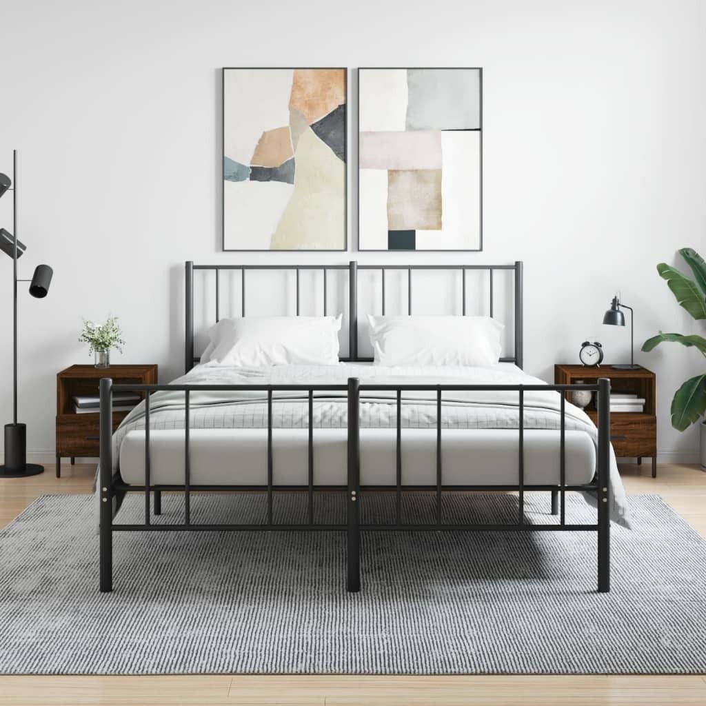 The Living Store Nachttische 2Stk. Braun Eichen-Optik Produktbild 