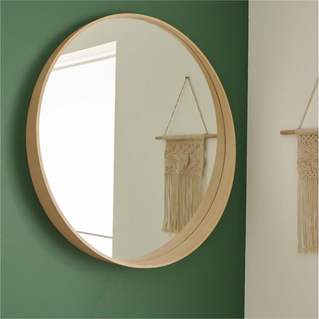 Miroir rond en chêne VALI Image du produit 